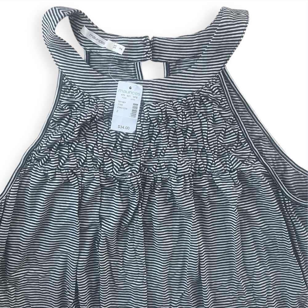 Maurices Navy and White Striped Mini Dress - Picture 5 of 6